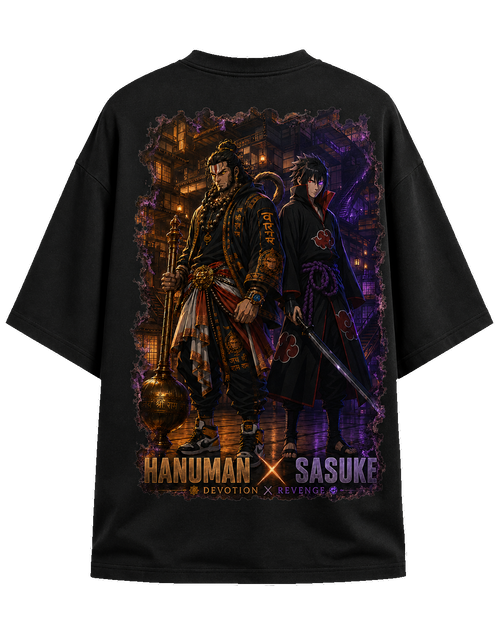 Hanuman X Sasuke – Divine Precision — back mockup