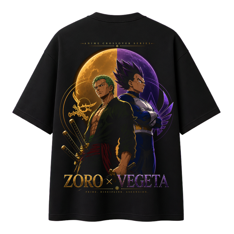 Zoro X Vegeta – Pride & Blade — back view
